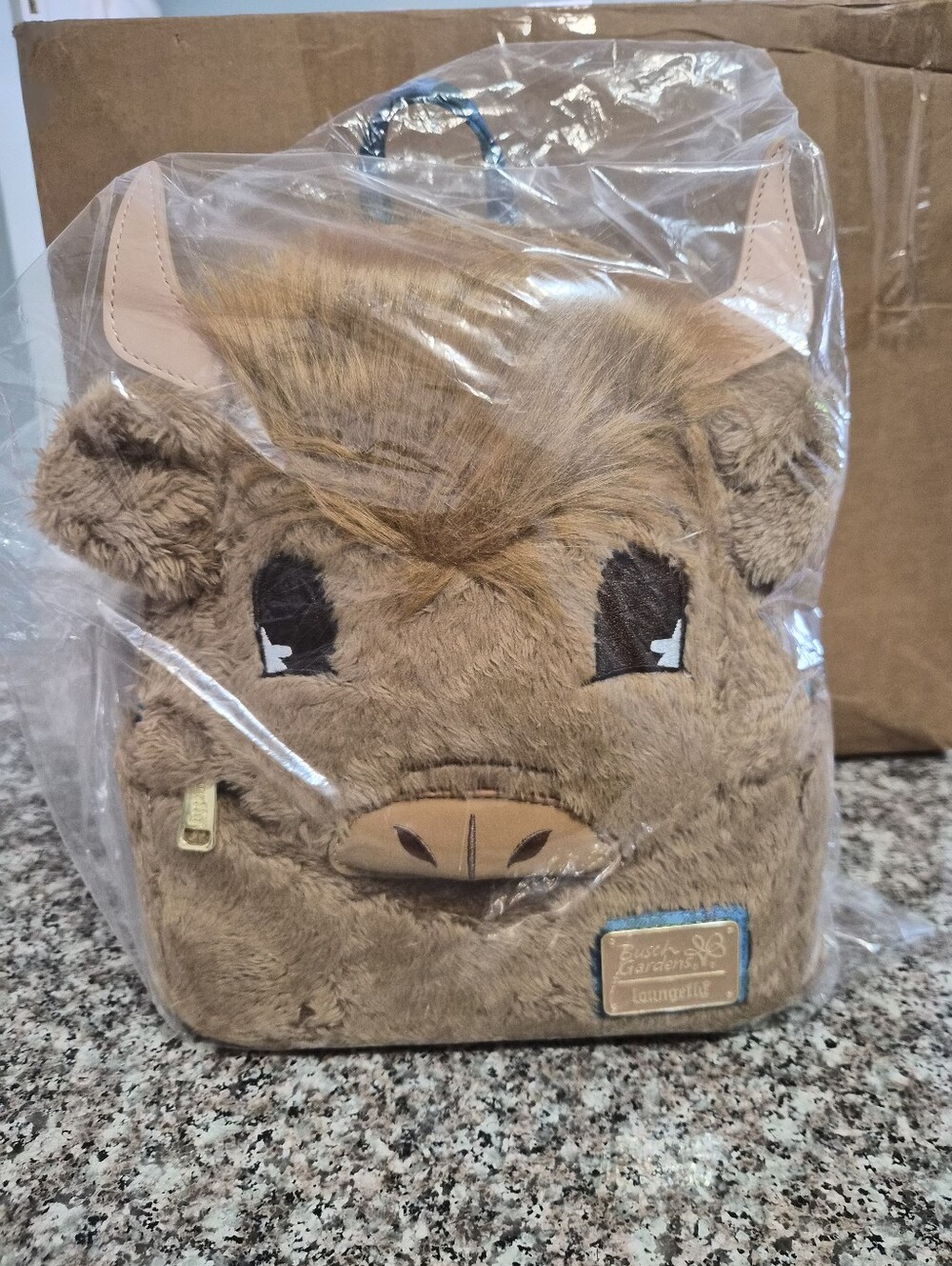 Highland Cow Loungefly Plush  Mini Backpack